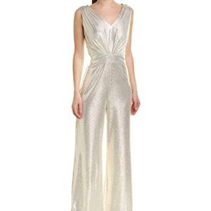Tahari Sleeveless Metallic Jumpsuit